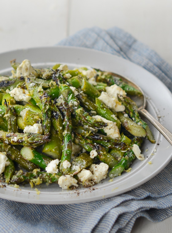 Grilled Asparagus Salad with Lemon and Feta