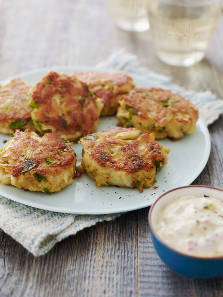 Maryland Crab Cakes with Quick Tartar Sauce - Once Upon a Chef