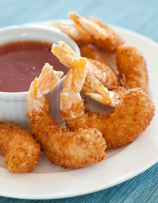 Crispy Coconut Shrimp with Sweet Red Chili Sauce - Once Upon a Chef