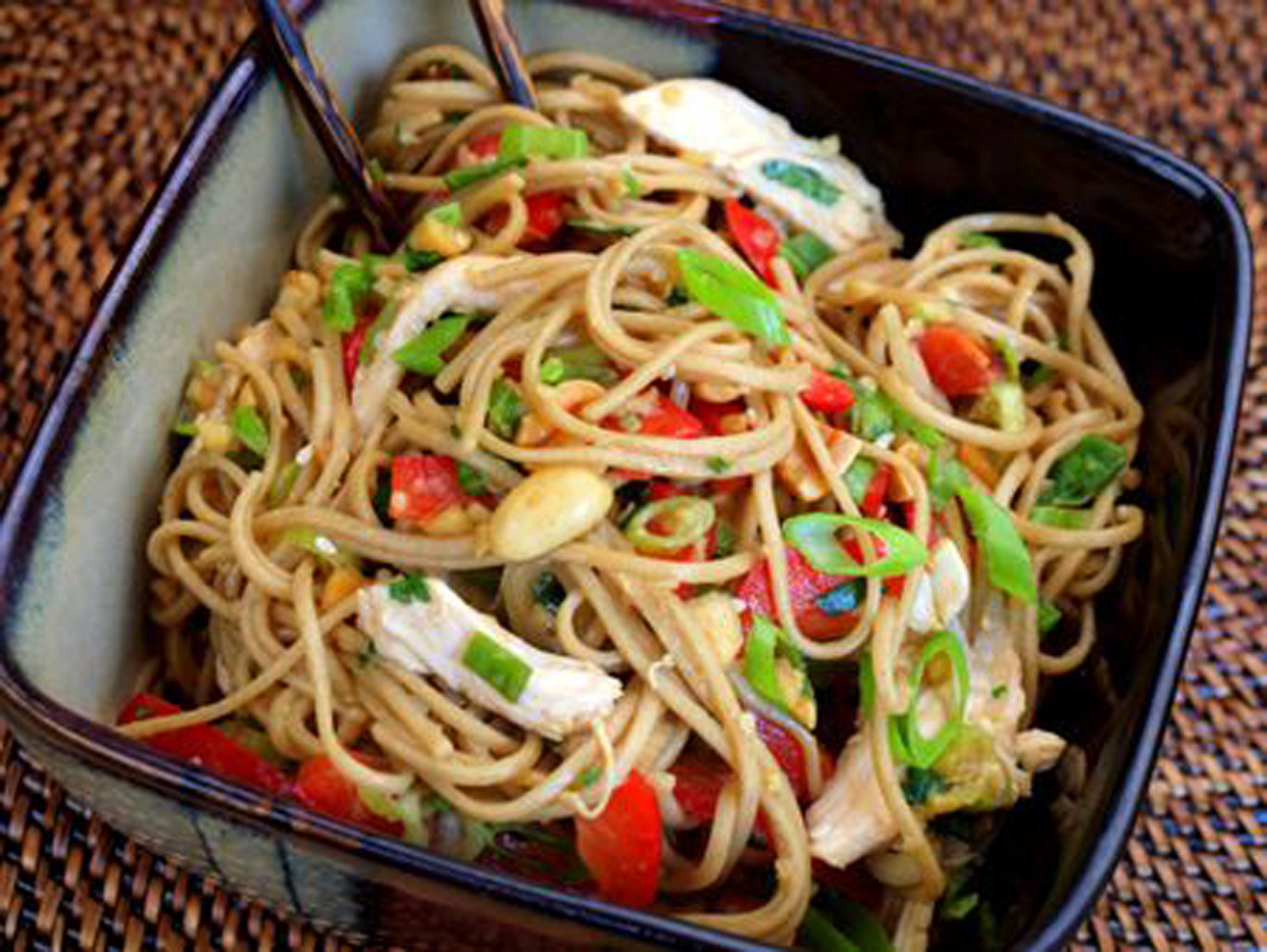 Asian Chicken Noodle Salad With Ginger Peanut Dressing Once Upon A Chef