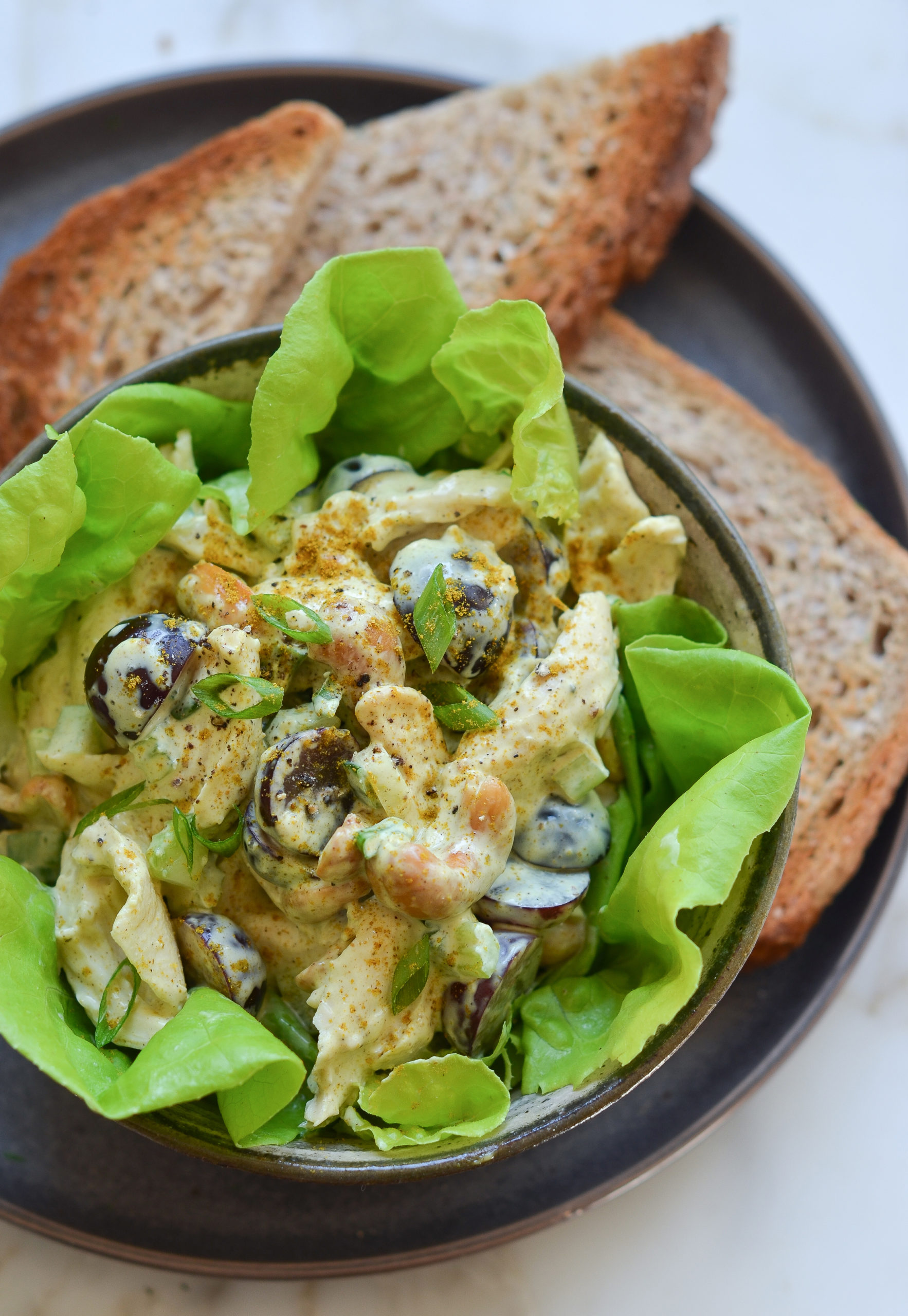 Curried Chicken Salad with Grapes & Cashews