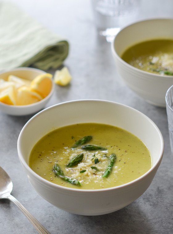 Asparagus Soup with Lemon and Parmesan