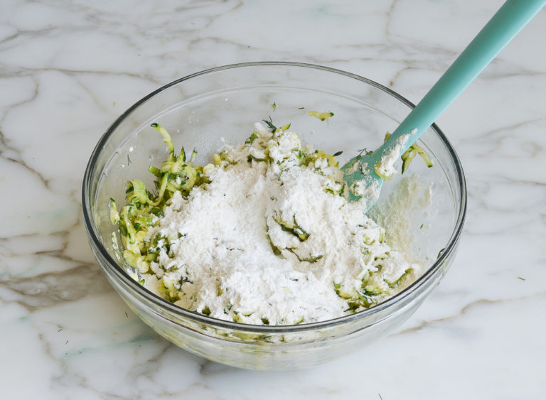 Zucchini Fritters With Feta And Dill - Once Upon A Chef