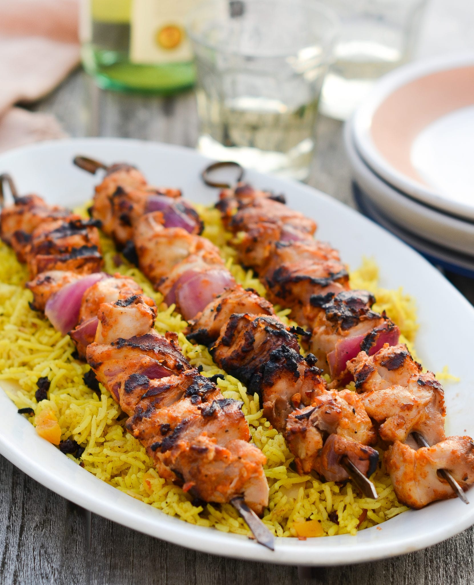 Middle EasternStyle Grilled Chicken Kabobs Once Upon a Chef