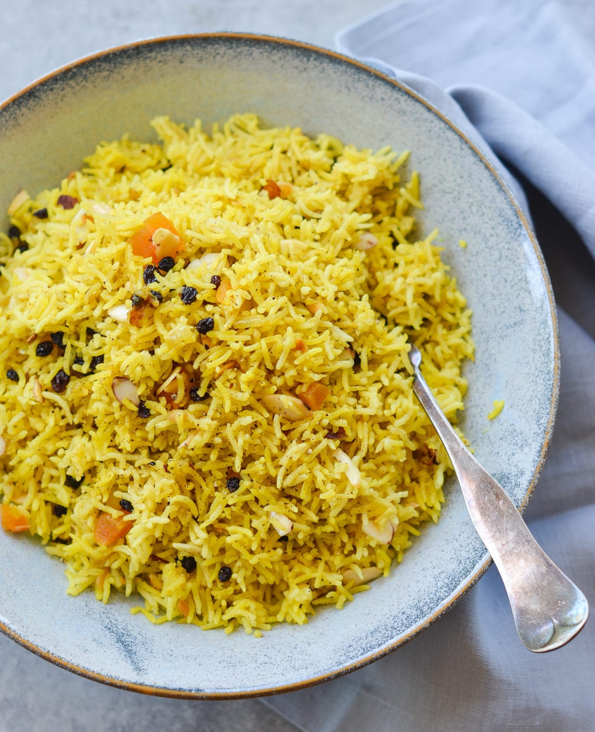 Basmati Rice Pilaf with Dried Fruits and Almonds image