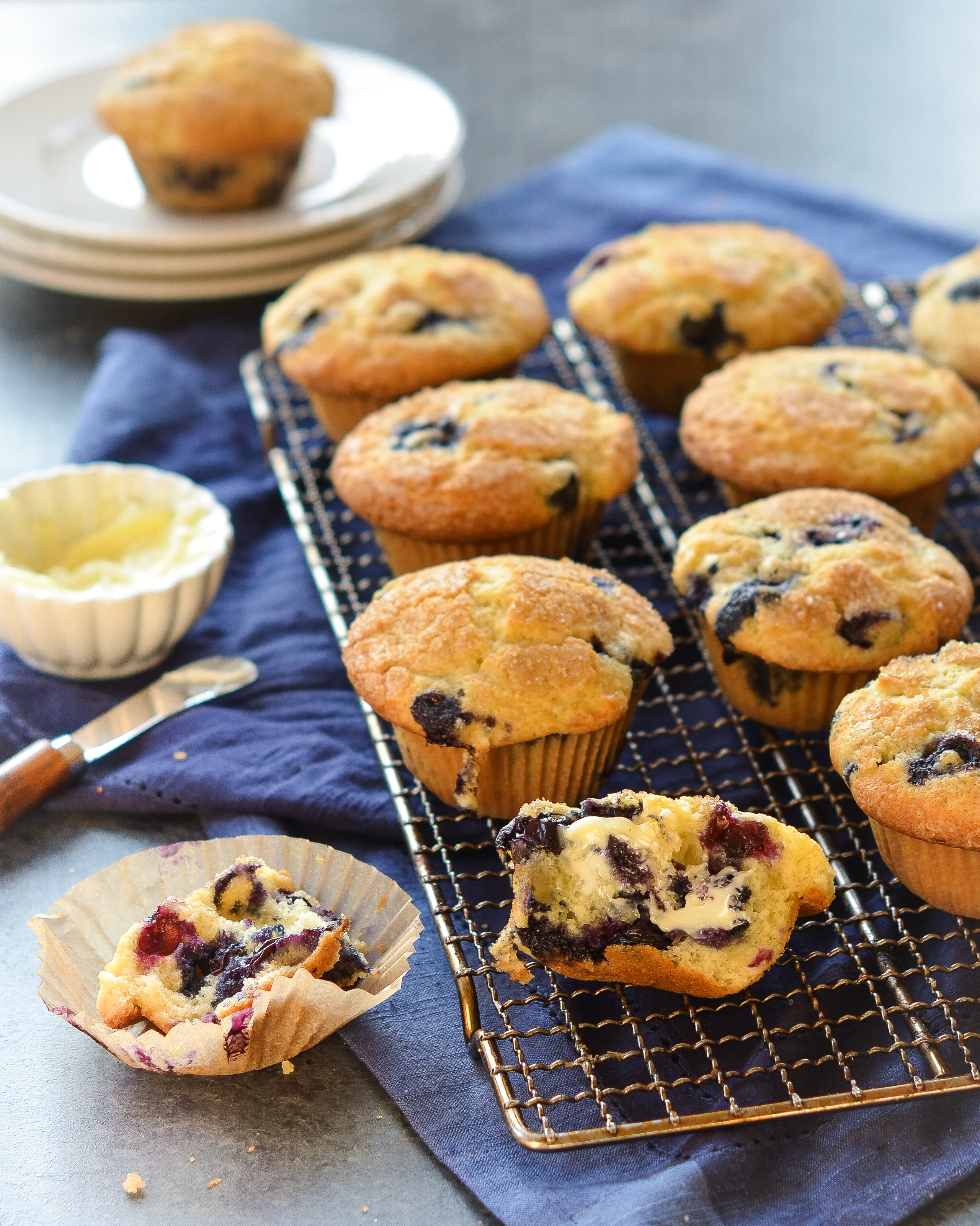 Mini Blueberry Muffins - Olives + Thyme