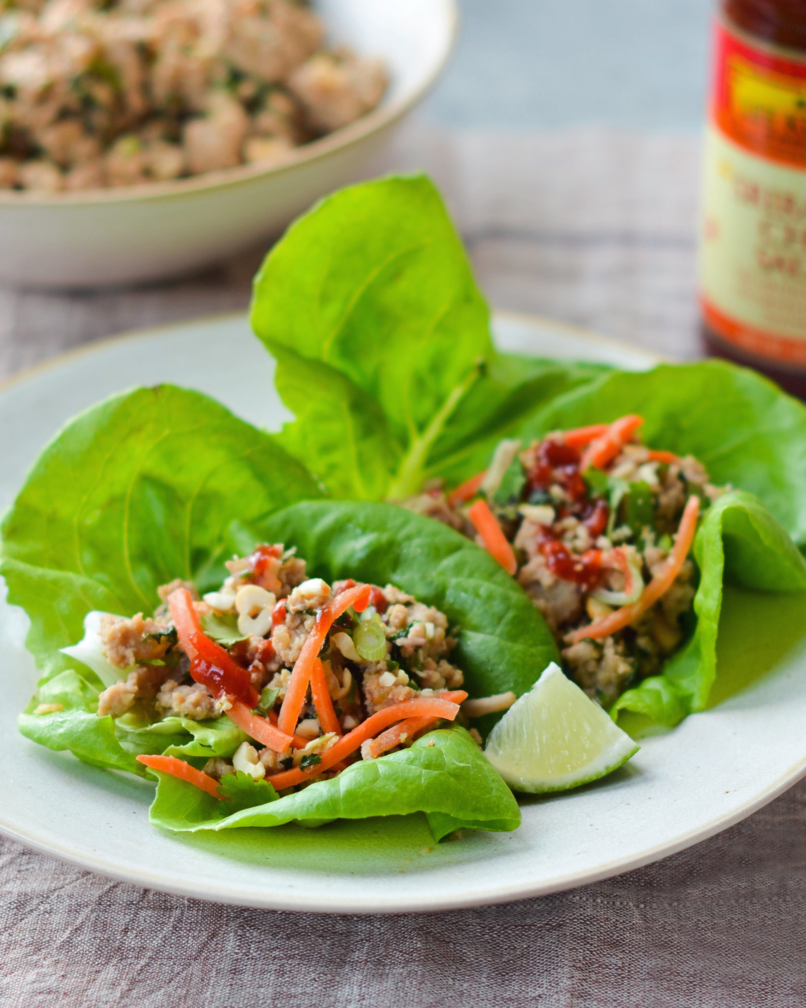 Thai-Style Minced Chicken Lettuce Cups - Once Upon a Chef