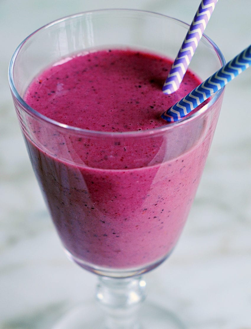 Berry, Banana & Pomegranate Smoothie - Once Upon a Chef