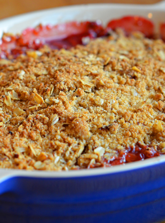 how to make rhubarb crisp