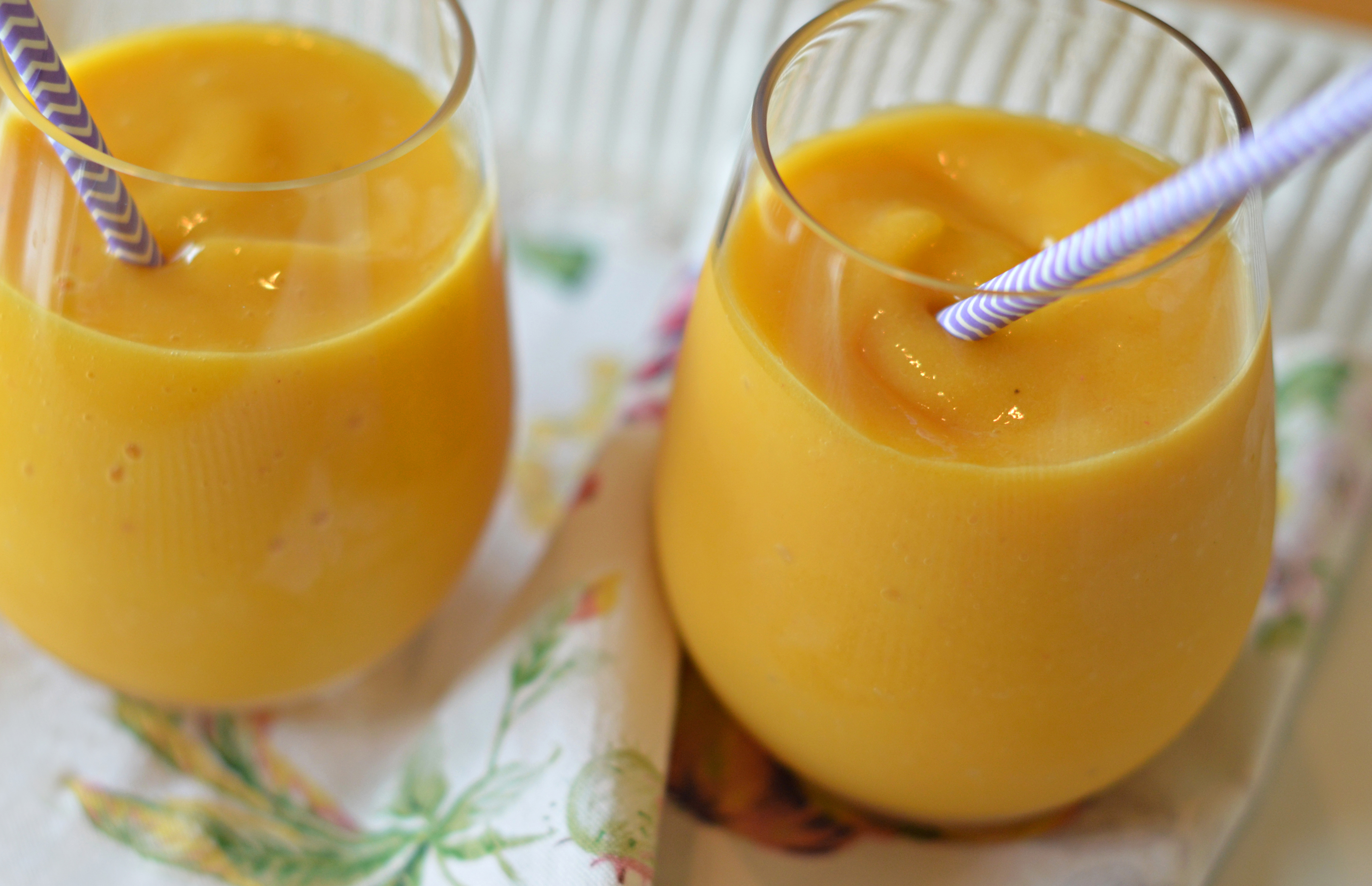 Peach Mango Smoothies - Once Upon a Chef