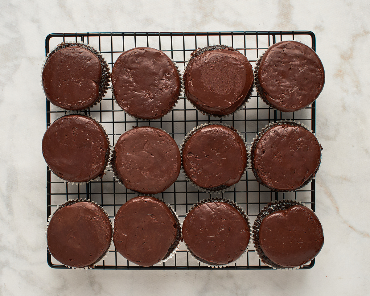 frosted chocolate cupcakes