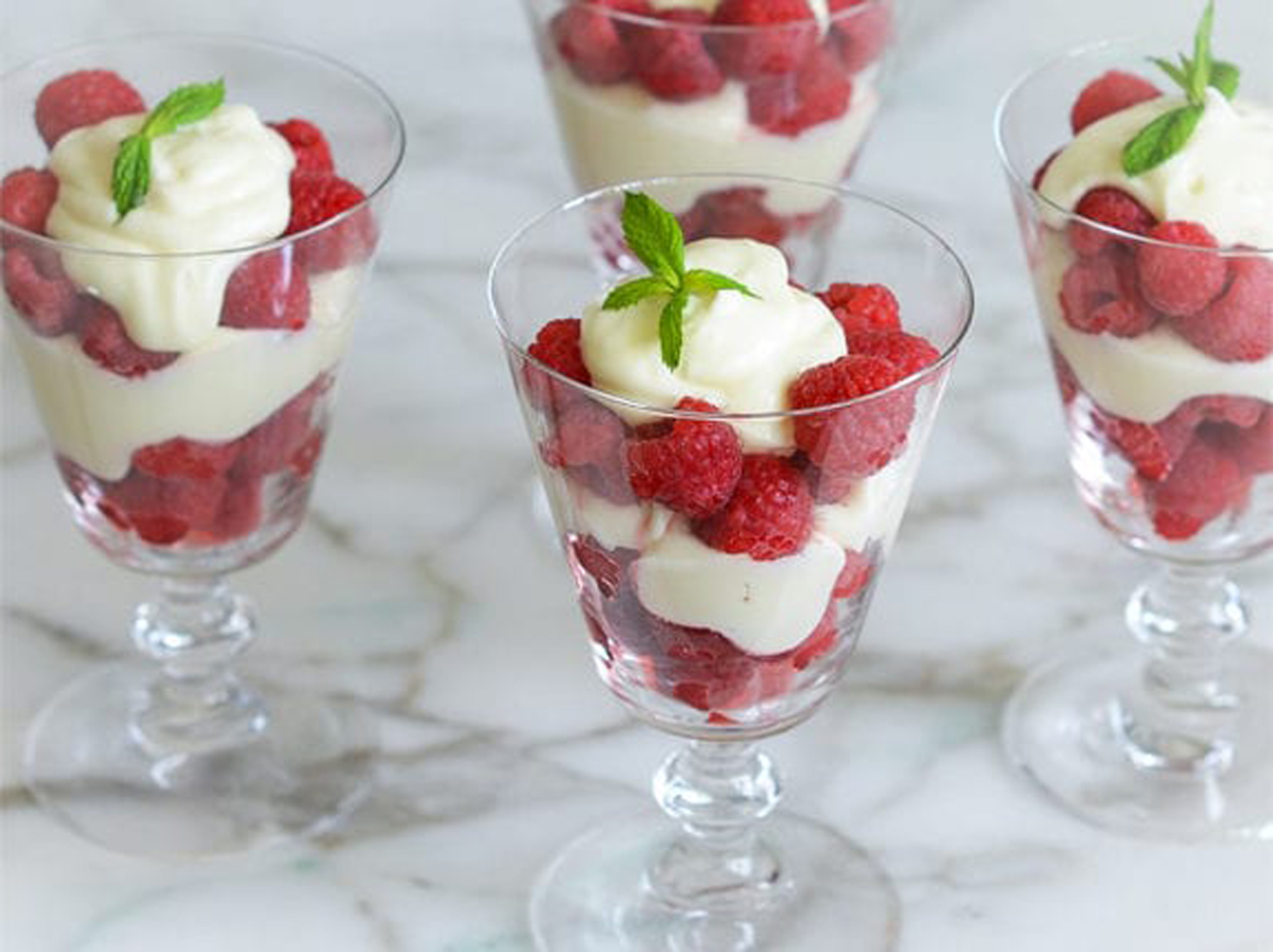 Strawberry Yogurt Parfait with Homemade Ice Cream, ice cream, yogurt