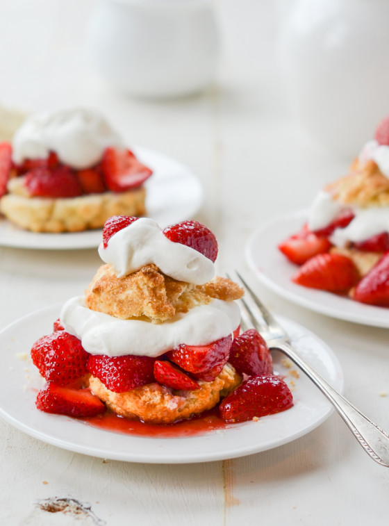 Plates of Strawberry Shortcake.