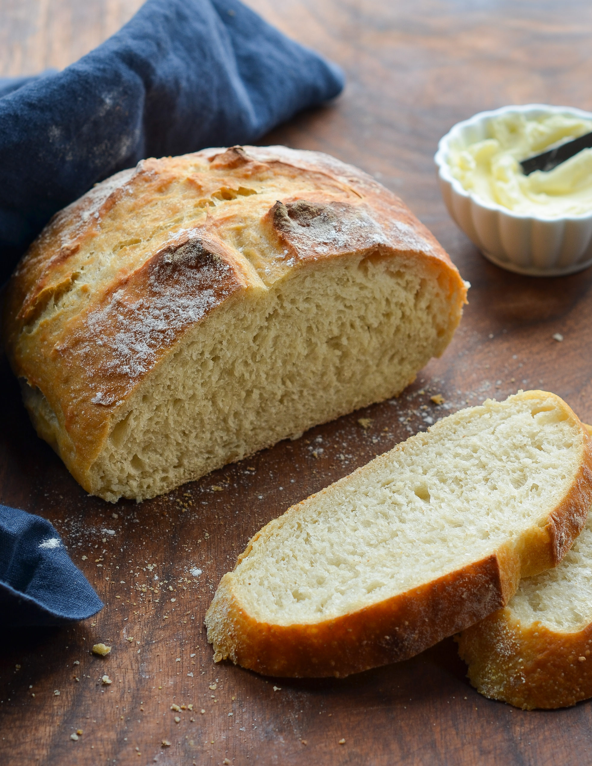 Dutch Oven No Knead Bread (with perfect crusty crust!) - Bowl of Delicious