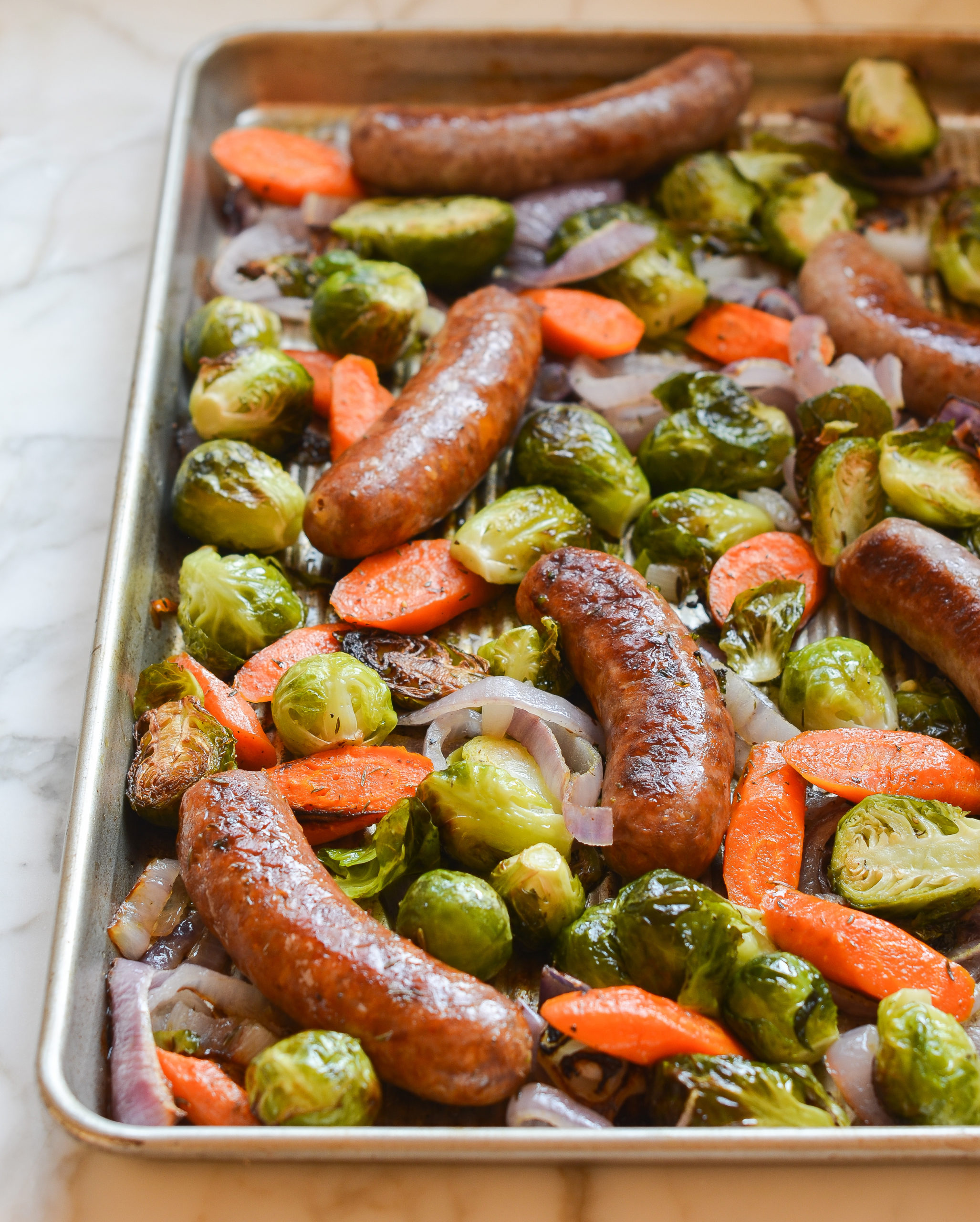 Sheet Pan Sausage And Vegetables Once Upon A Chef