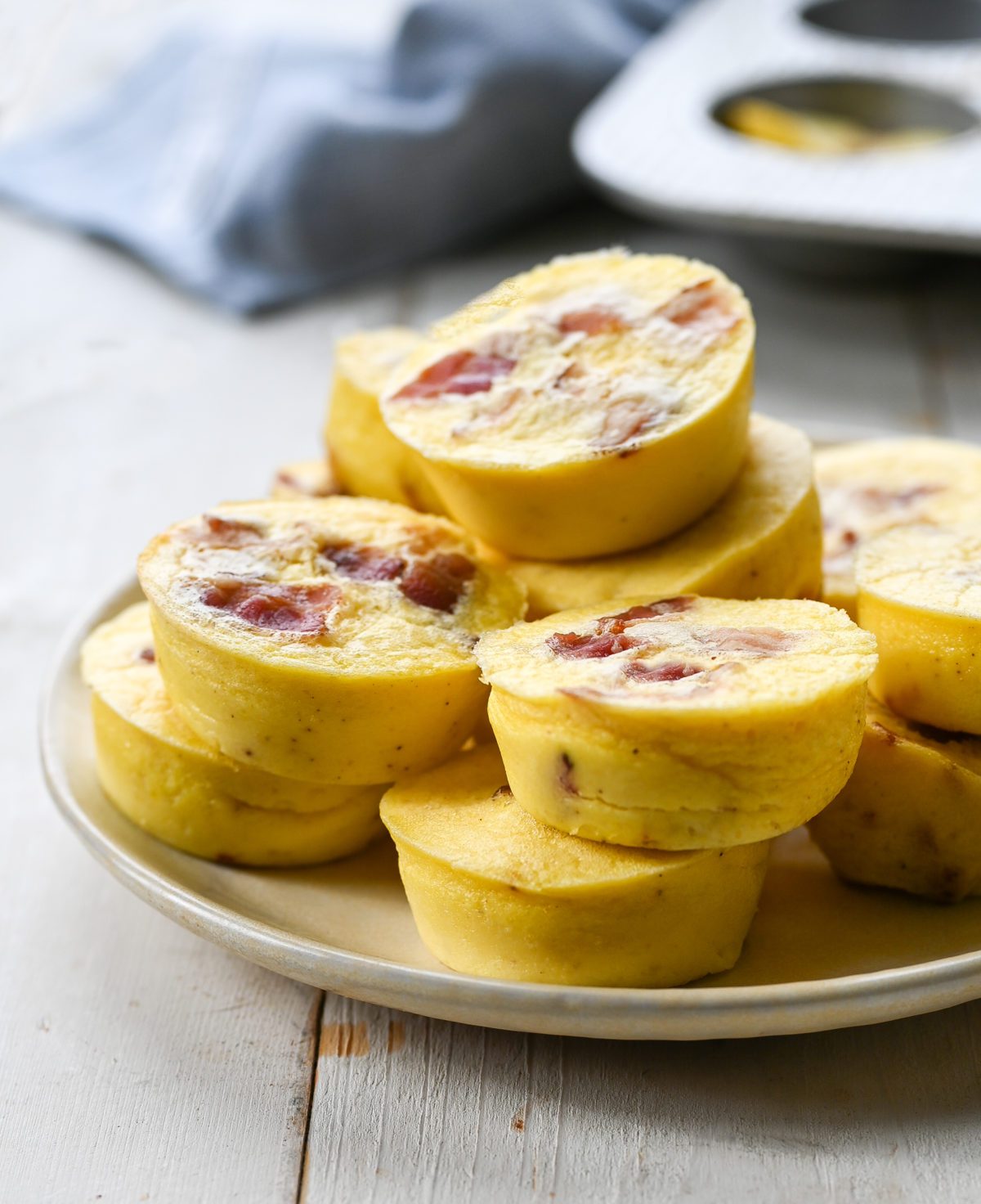Bacon and Red Pepper Egg Bites with the easiest egg bite recipe