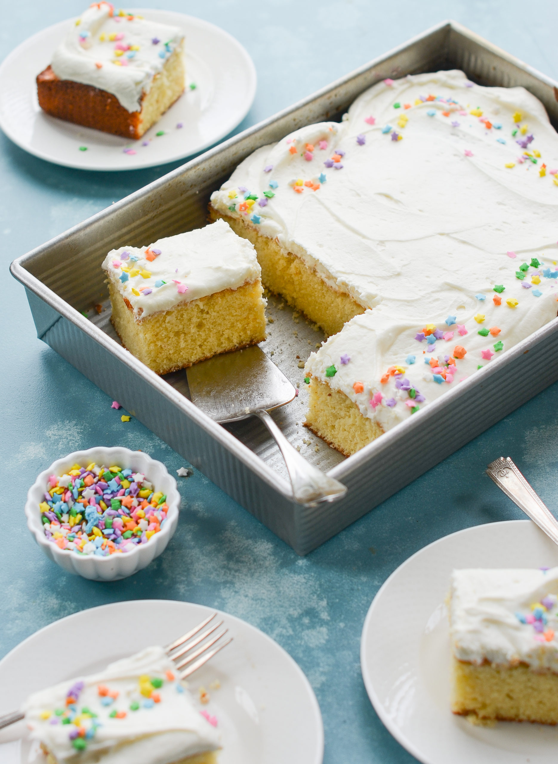 Vanilla Sheet Cake With Cream Cheese Frosting Scaled 