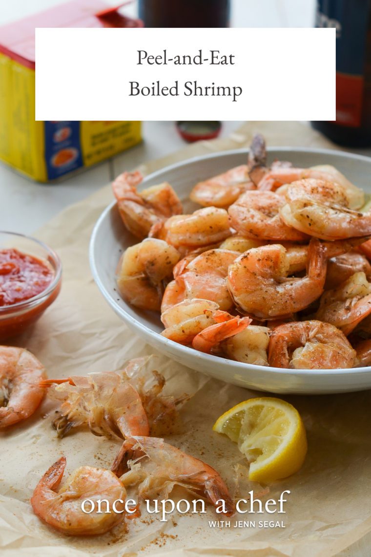 Peel n' Eat Boiled Shrimp with Cocktail Sauce