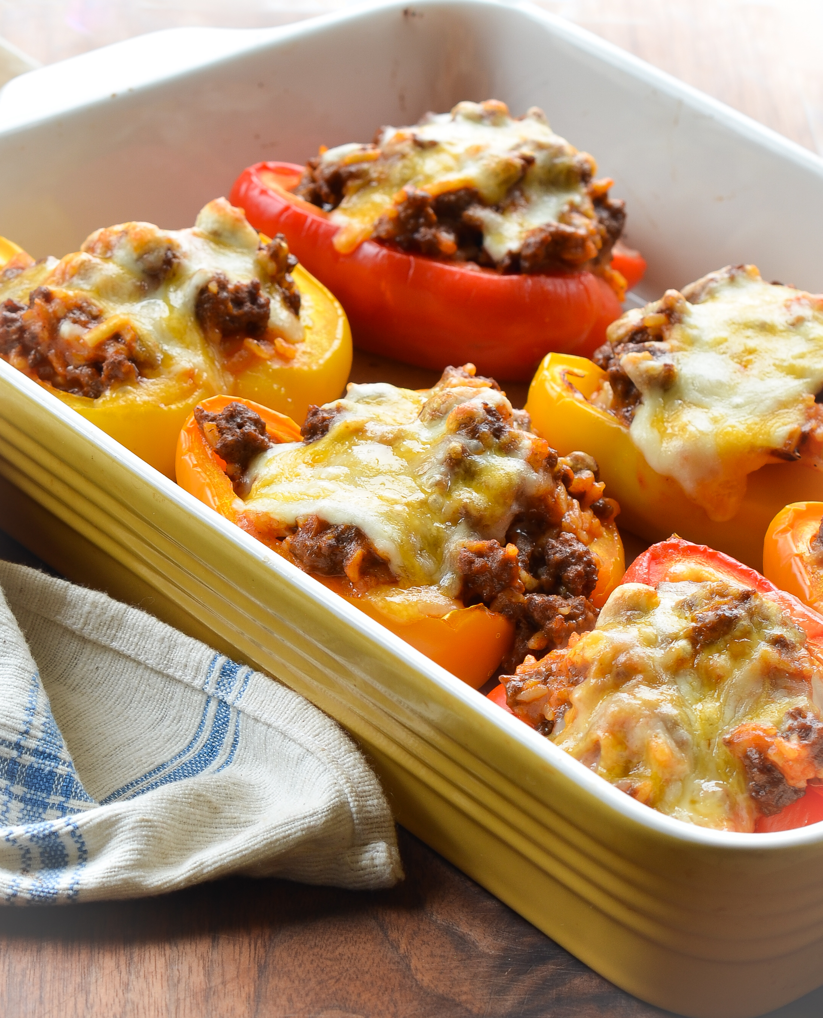 Slow Cooker Stuffed Red Peppers - Slow Cooker Gourmet