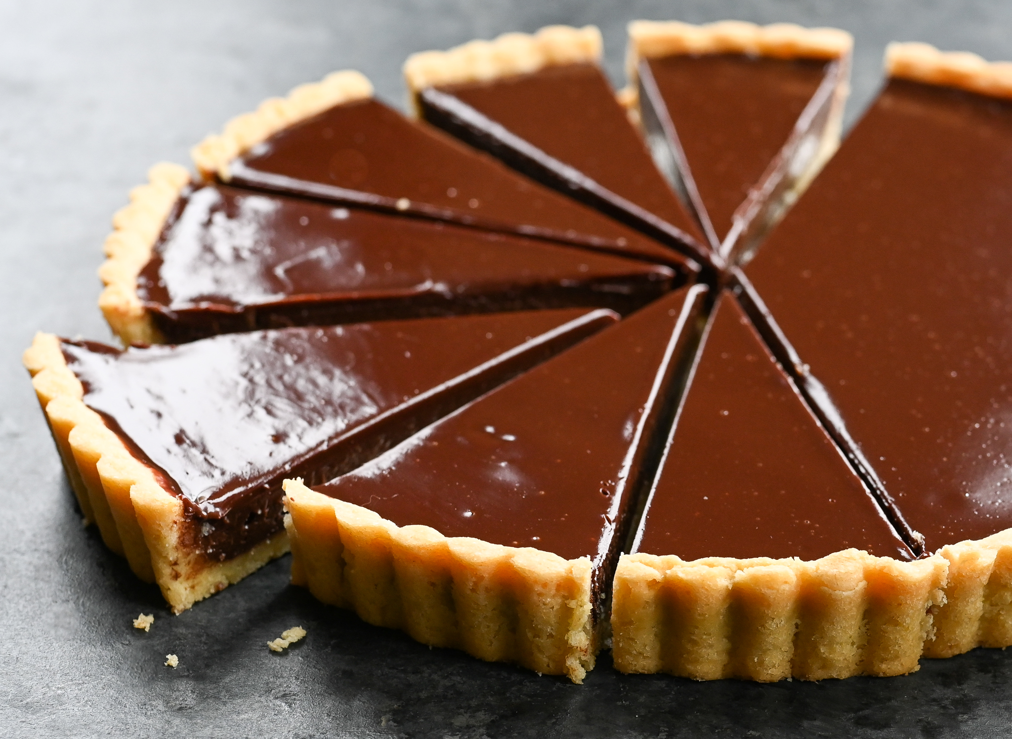 Chocolate Tart Recipe - NO BAKE - 4 Ingredients! Recipe - Rachel Cooks®