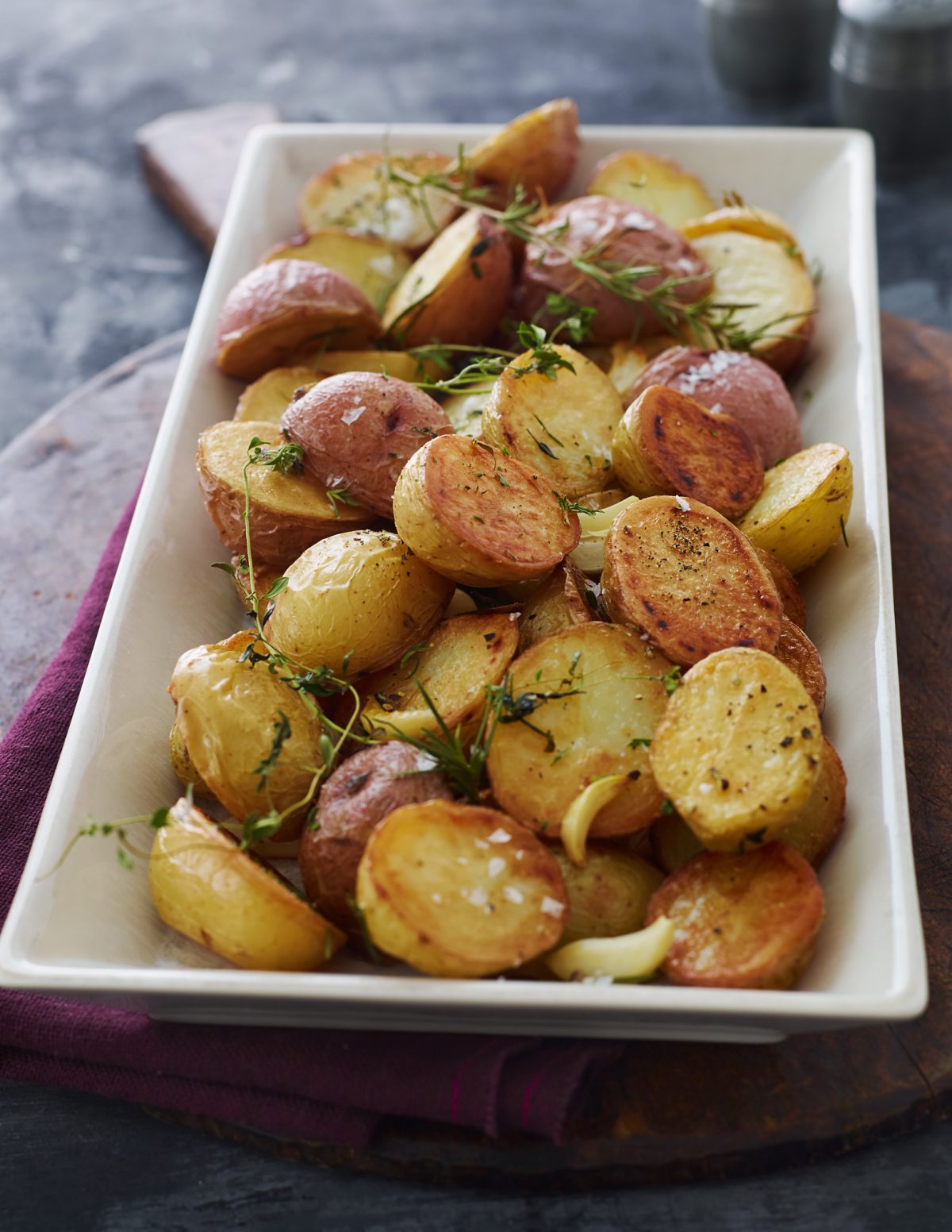 Garlic Herb Roasted Baby Potatoes