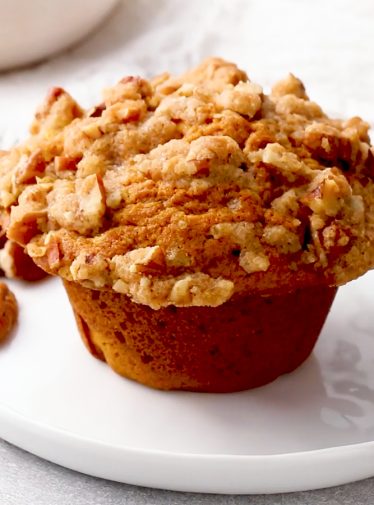 pumpkin muffin on plate