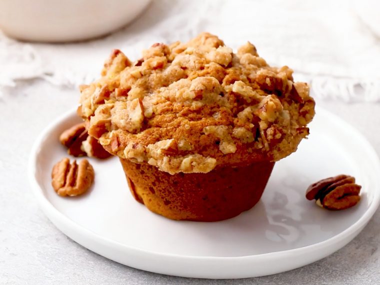 pumpkin muffin on plate