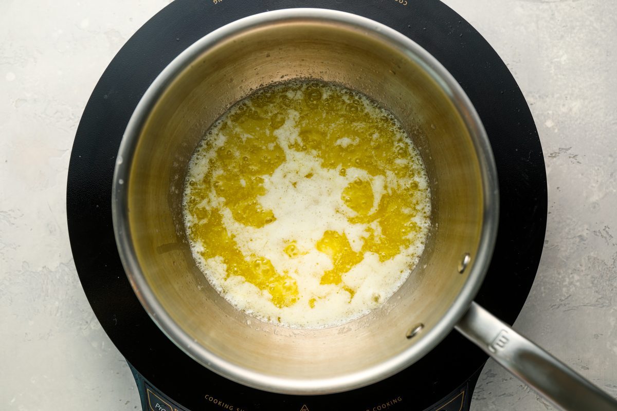 melted butter in small saucepan