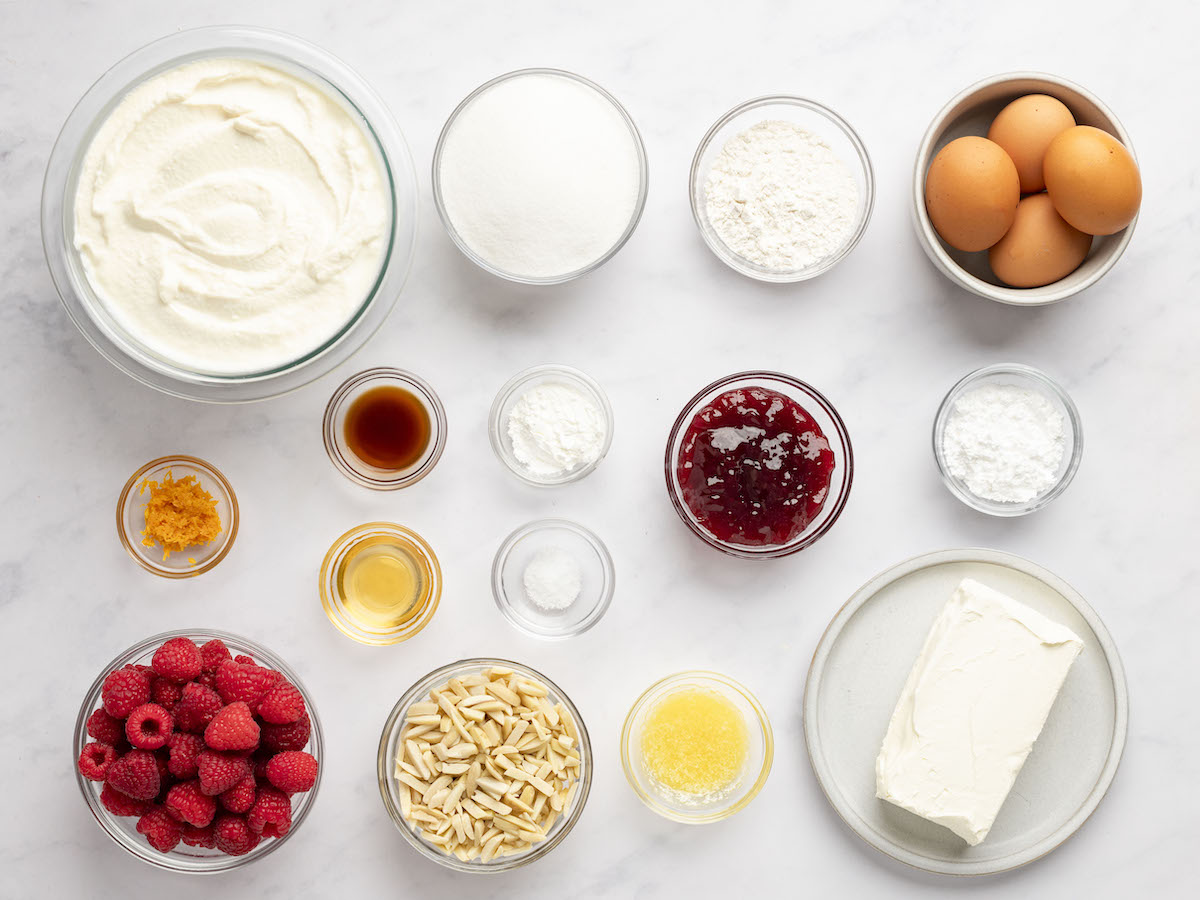 ingredients for ricotta cheesecake