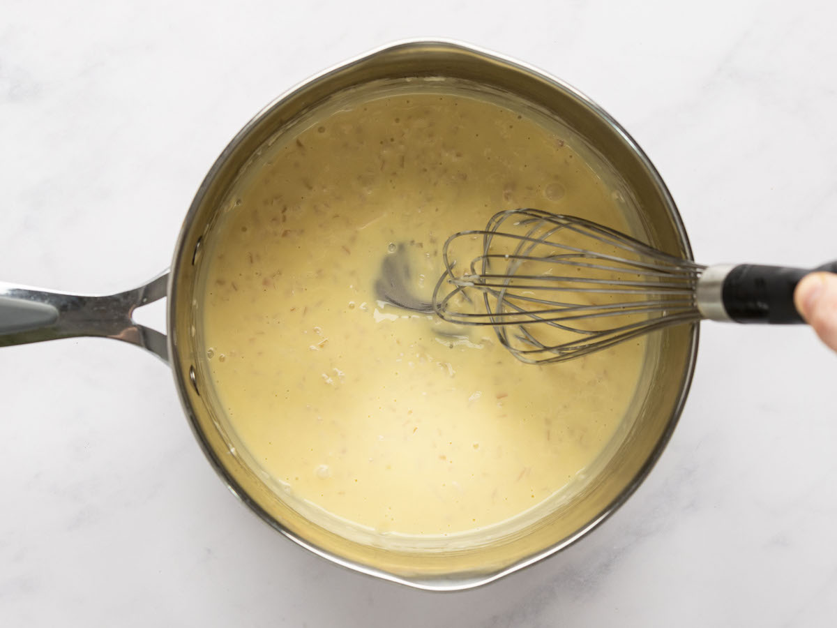 thickened, emulsified sauce