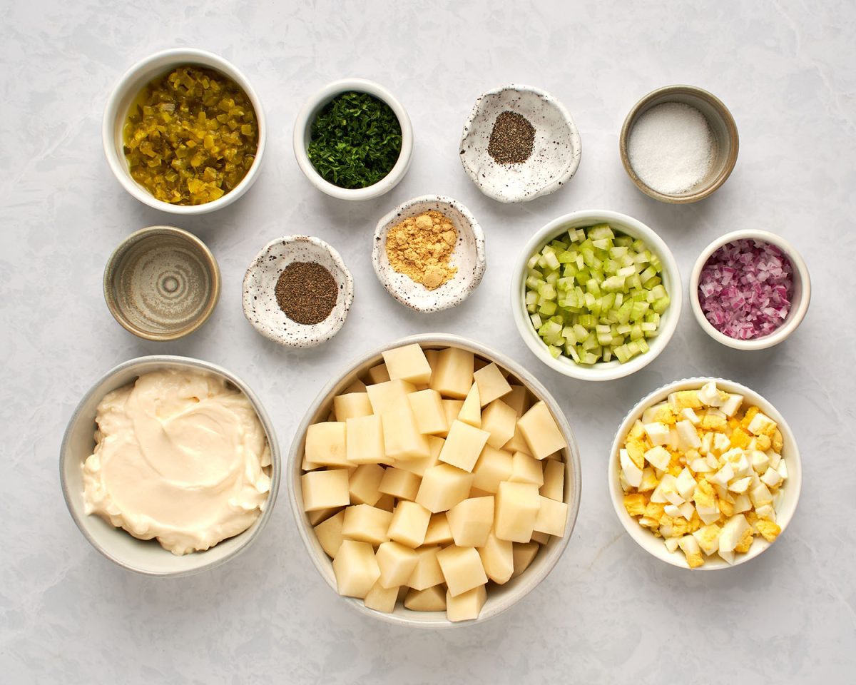 ingredients needed for classic potato salad