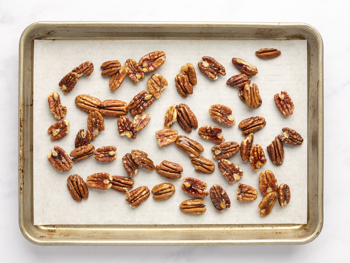 crispy maple glazed pecans