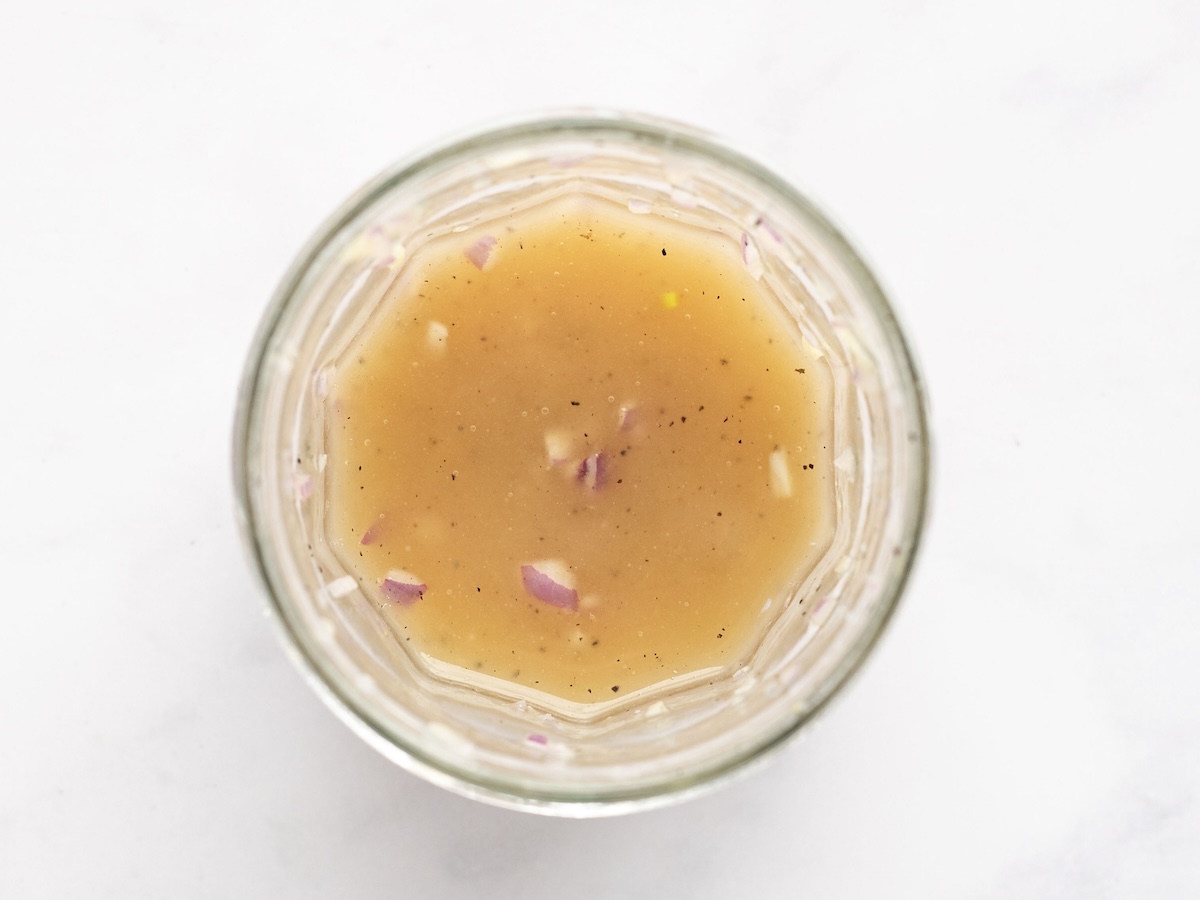 emulsified dressing in jar