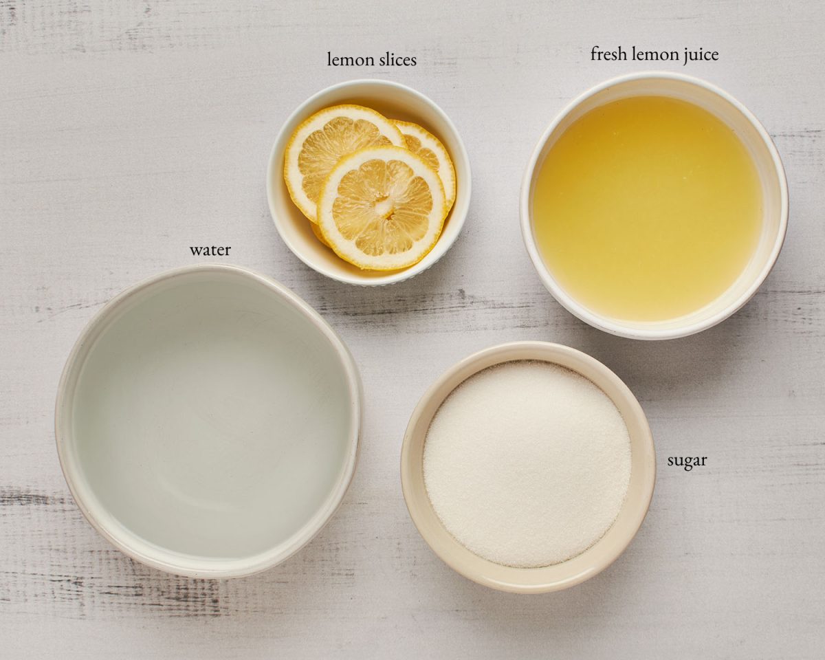 ingredients to make homemade lemonade