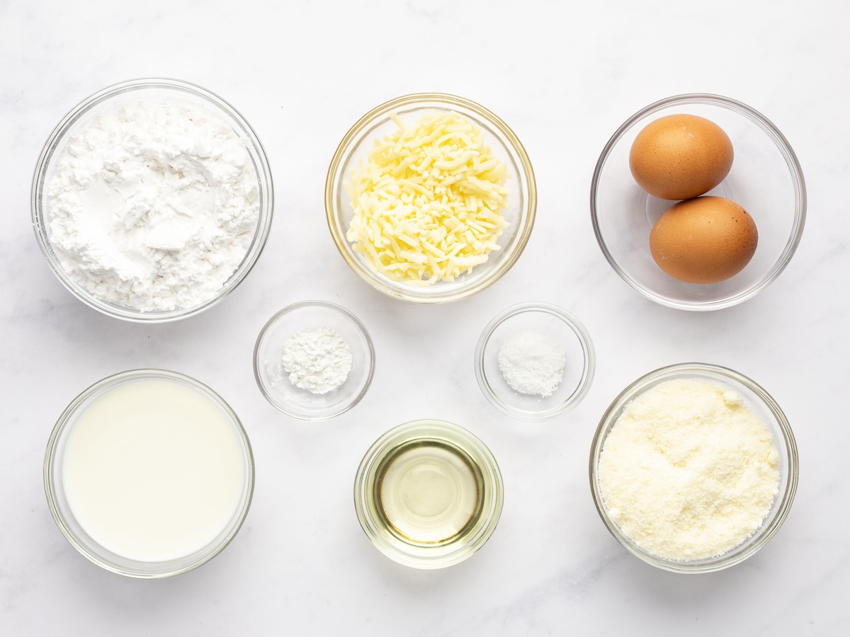 Brazilian cheese bread ingredients