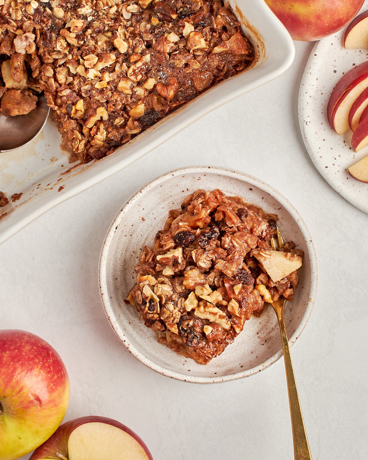 slice of baked oatmeal on plate