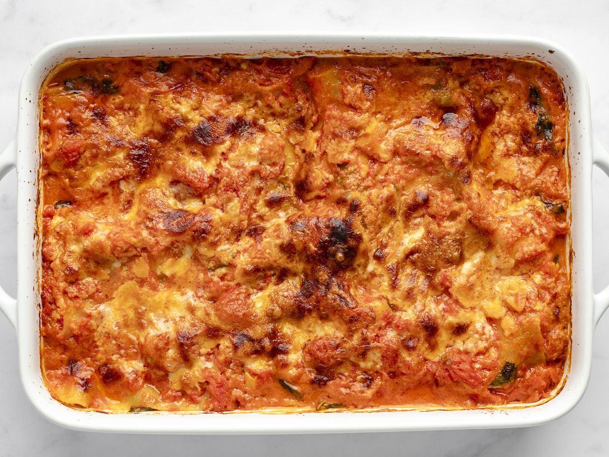 baked cheese lasagna.